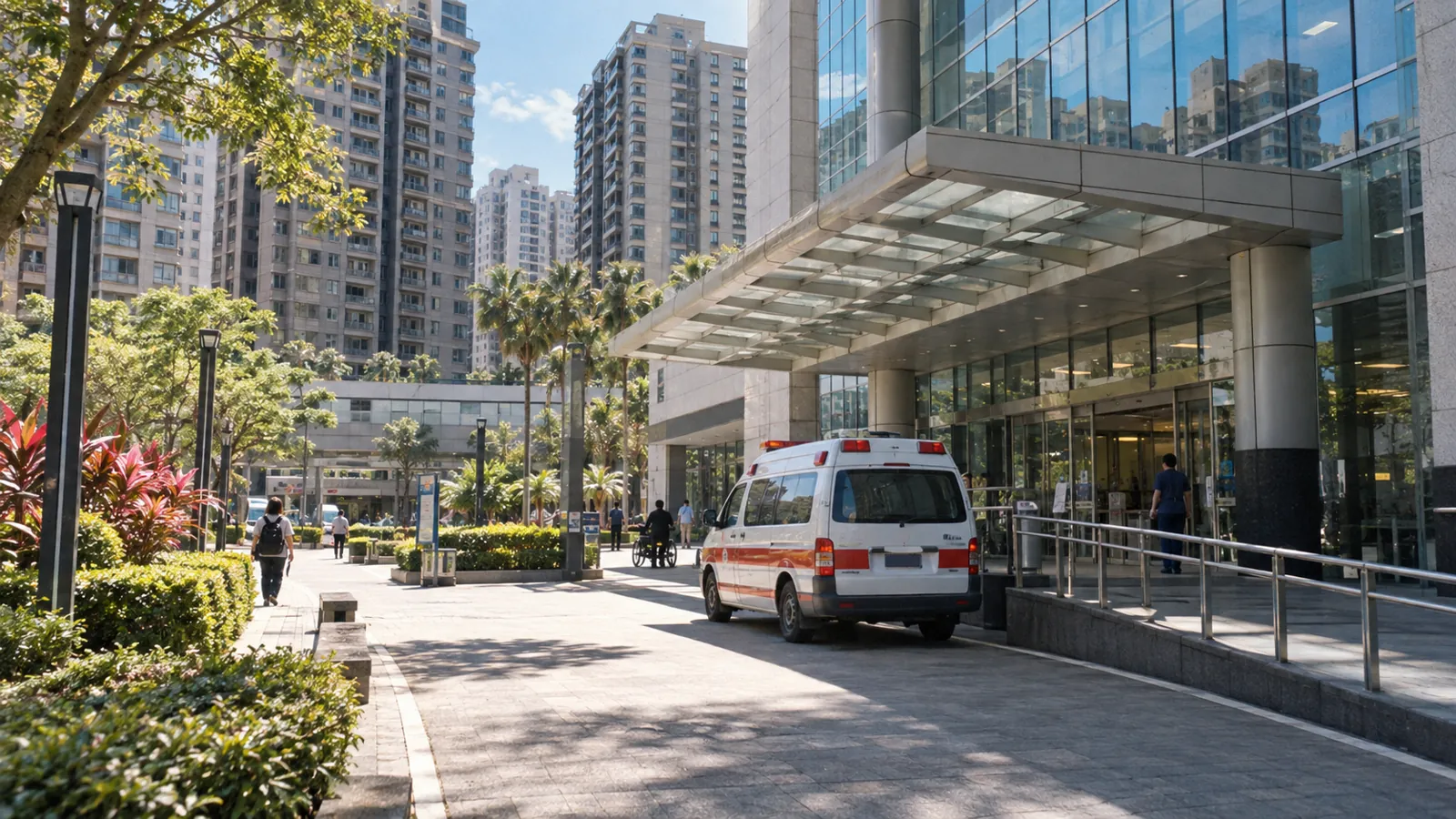 醫院大樓與住宅相鄰,完善照護為社區增添安心動能。