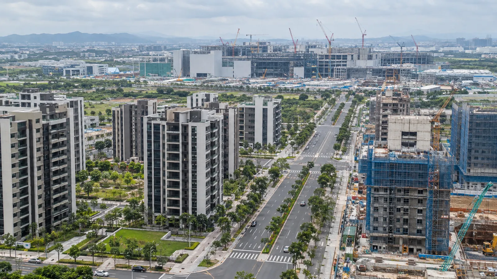 遠眺科技廠房動土興建，周邊新興住宅聚落也隨之成形。